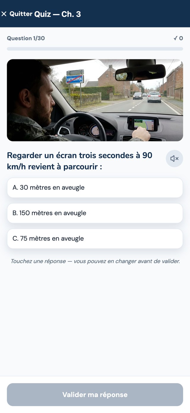 Une question d'entraînement en photo